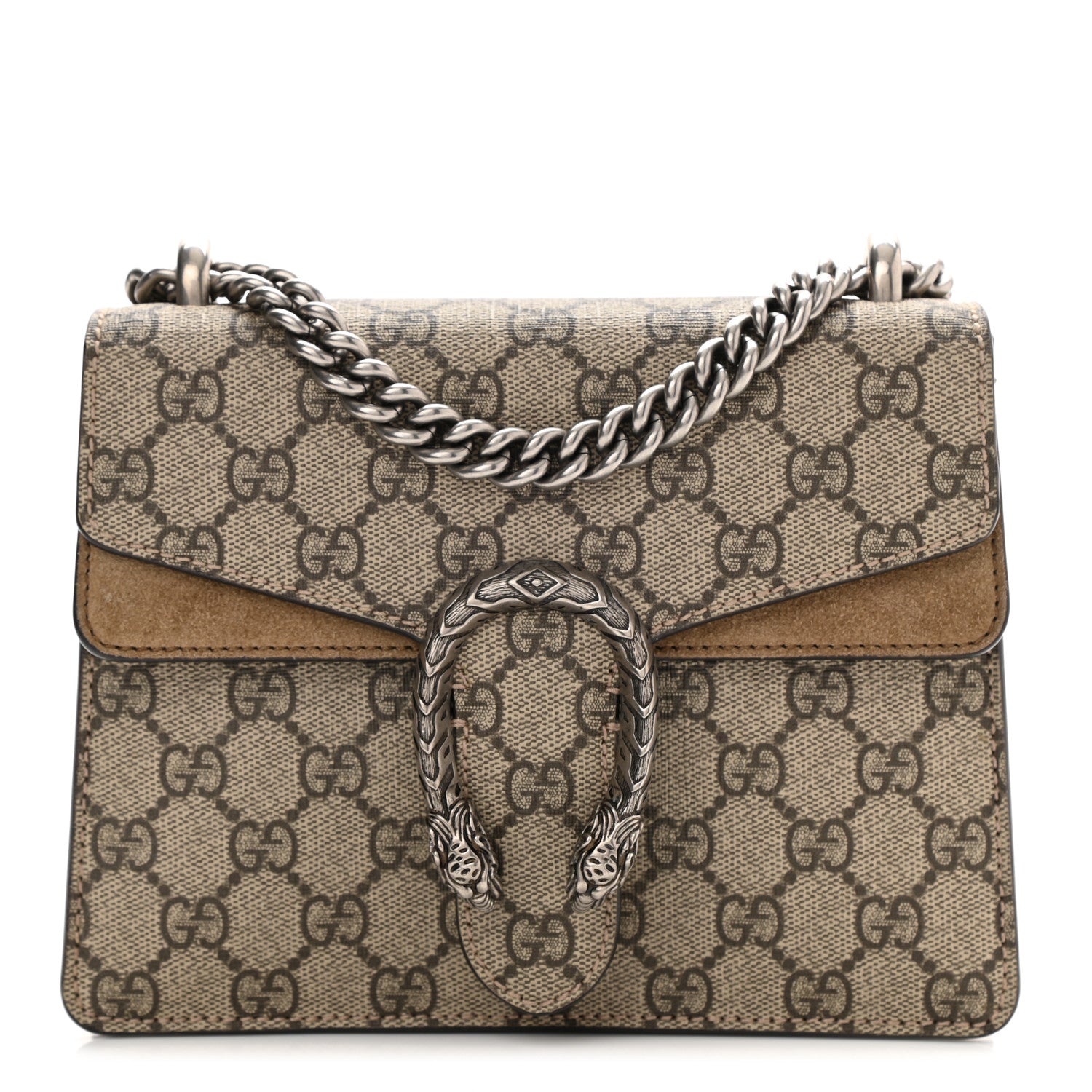 Gucci GG Supreme Monogram Mini Dionysus Shoulder Bag Taupe 1 of 8