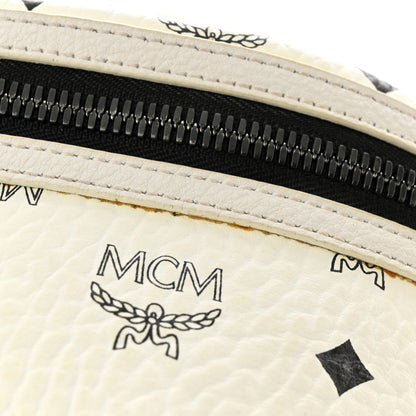 MCM Visetos Medium Side Studs Stark Backpack White 12 of 13