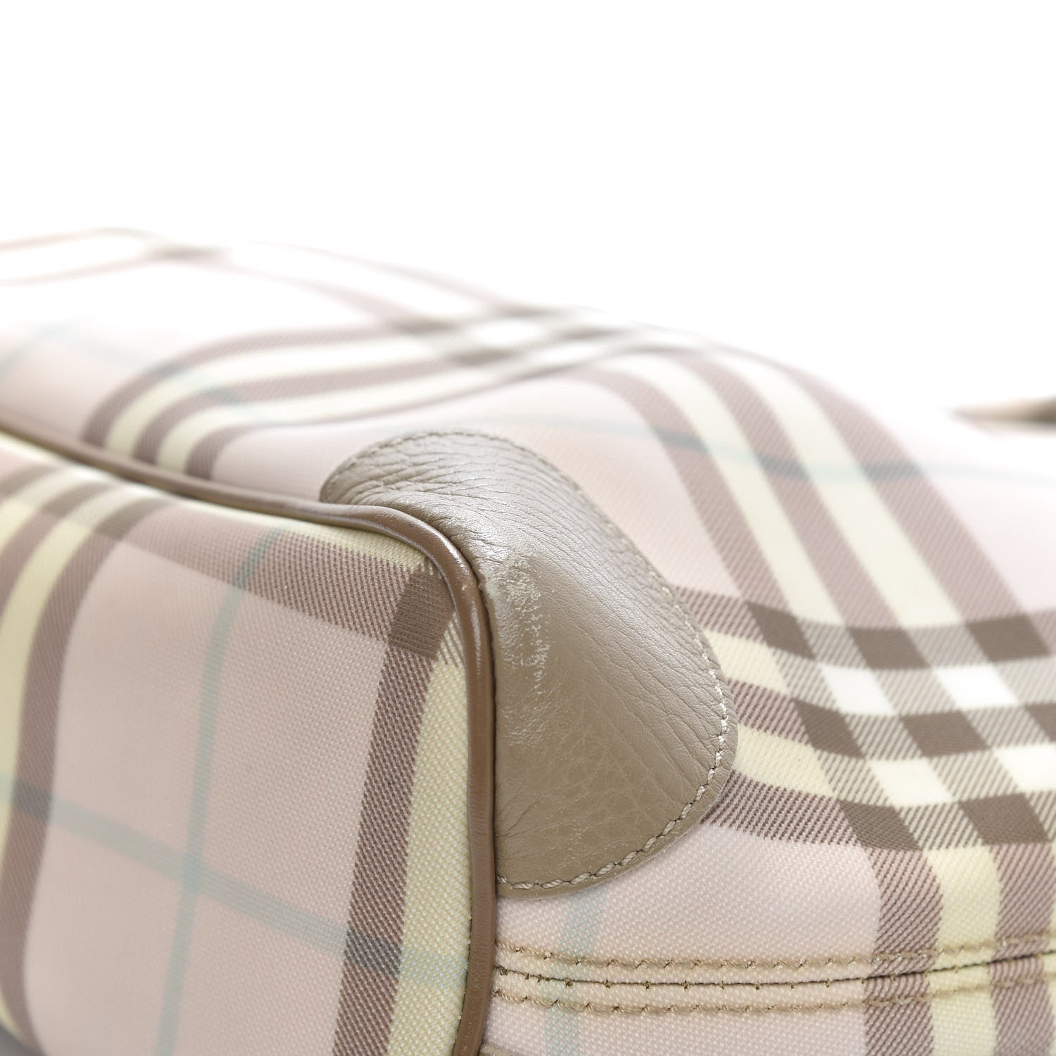 Burberry Candy Check Tote Pink Beige 9 of 19
