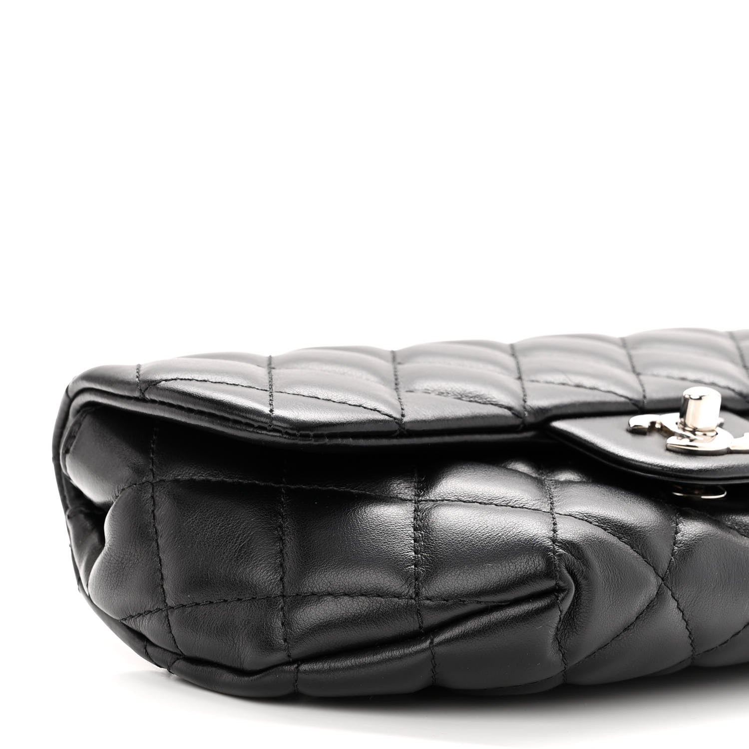 Chanel Calfskin Quilted CC Uniform Flap Belt Bag Black 8 of 9