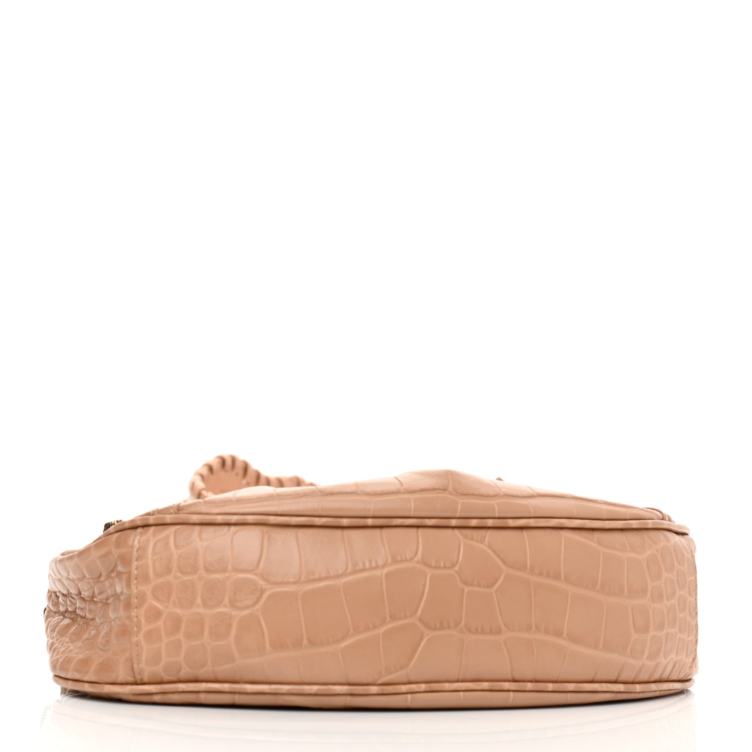 Balenciaga Extra Supple Calfskin Crocodile Embossed Le Cagole Shoulder Bag XS Nude Beige 4 of 8
