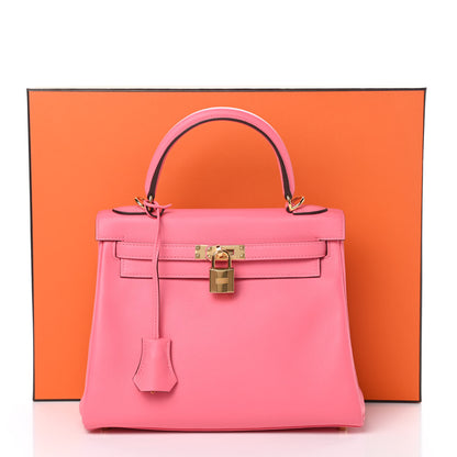 Hermes Swift Kelly Retourne 25 Rose Azalee 11 of 11