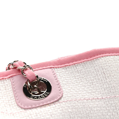 Chanel Woven Straw Raffia Small Deauville Tote Pink 11 of 11