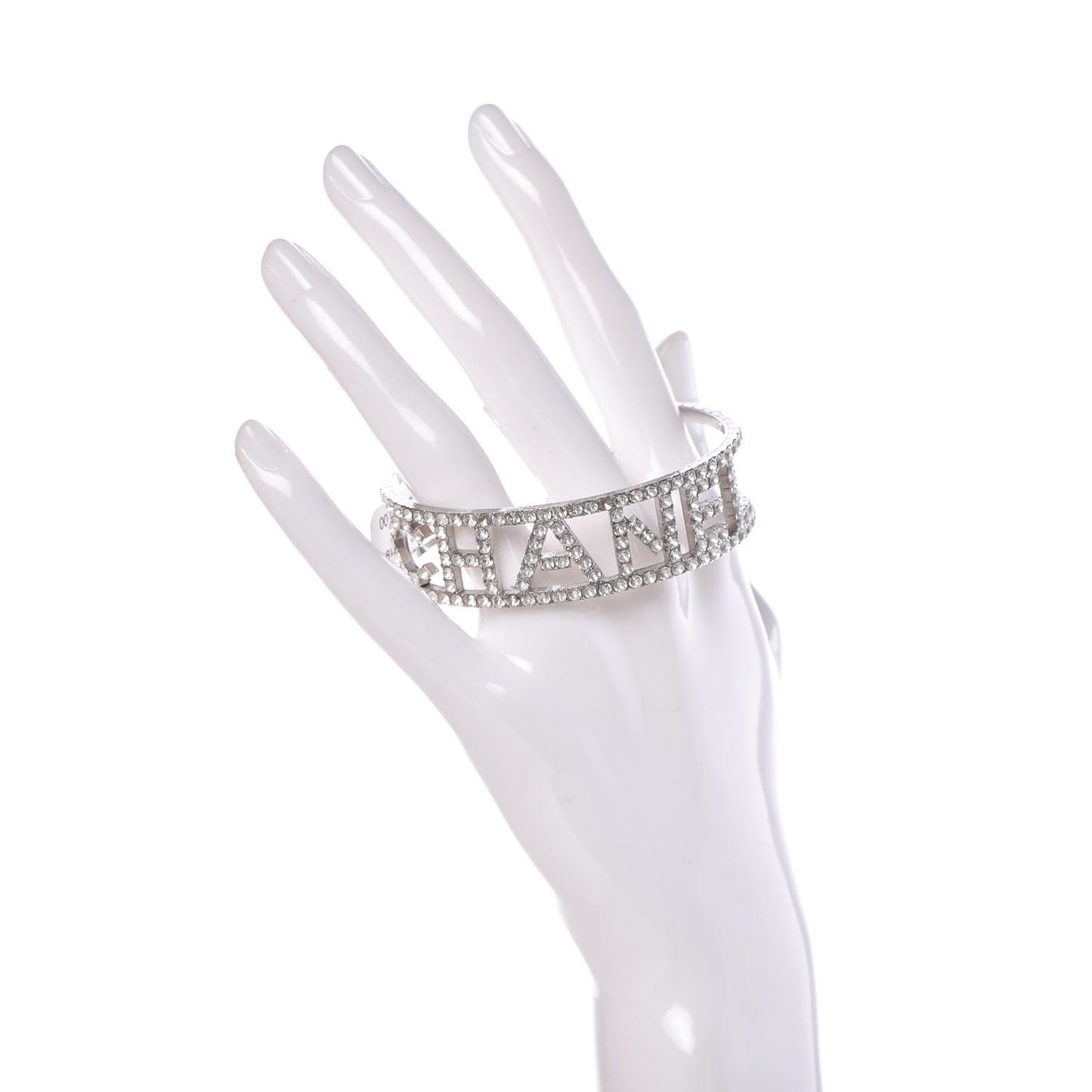 Crystal Logo Cuff M Silver