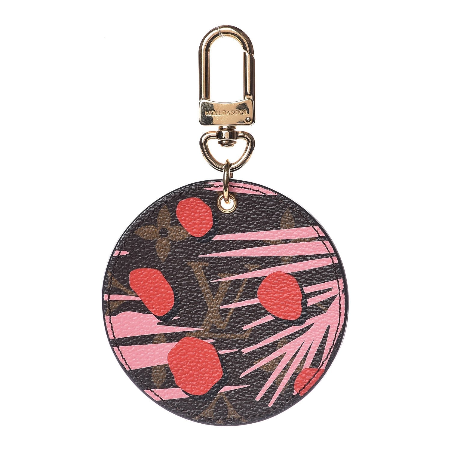 Louis Vuitton Monogram Jungle Dots Bag Charm Key Ring Sugar Pink Poppy 1 of 3