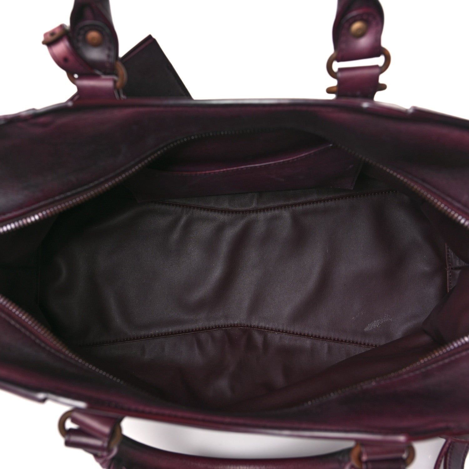 Balenciaga Used Calfskin Rust Hardware Neo Classic City Burgundy 5 of 17
