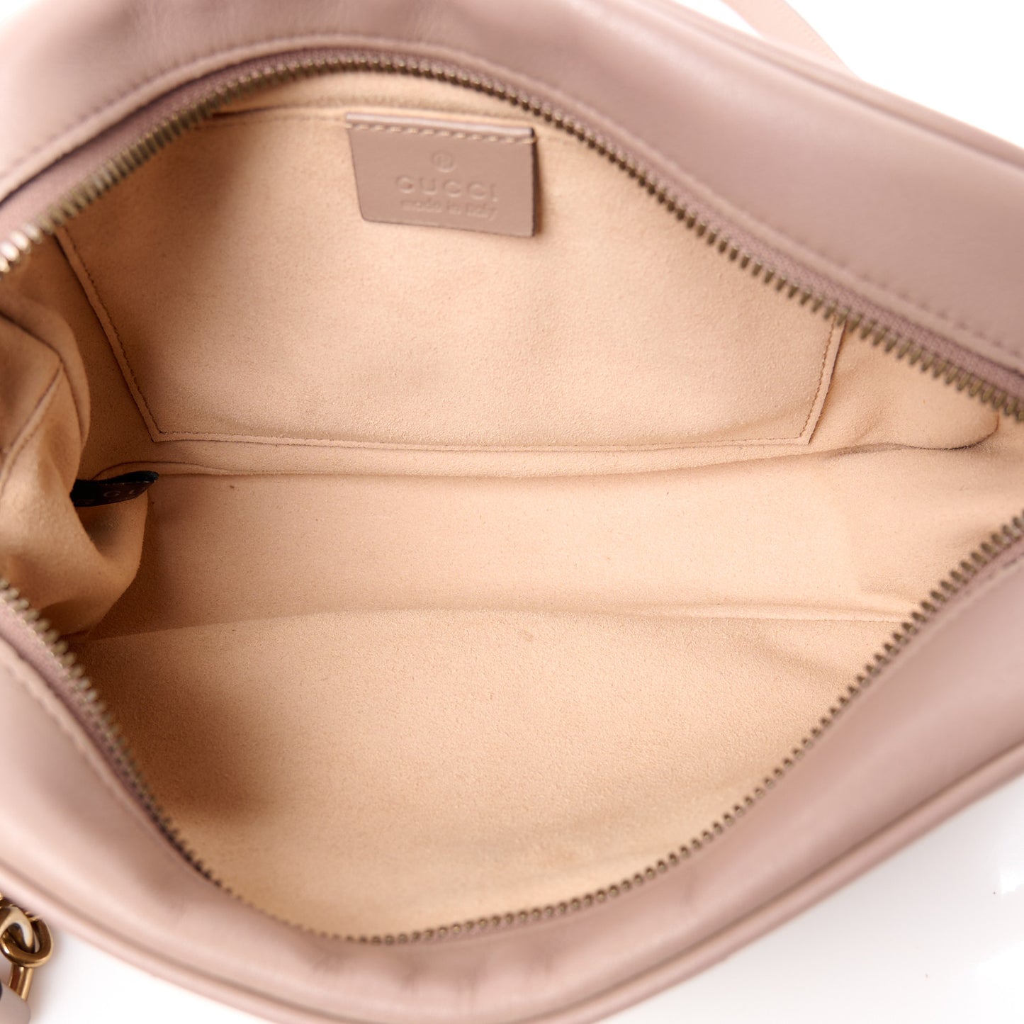 Calfskin Matelasse Small GG Marmont Chain Shoulder Bag Taupe