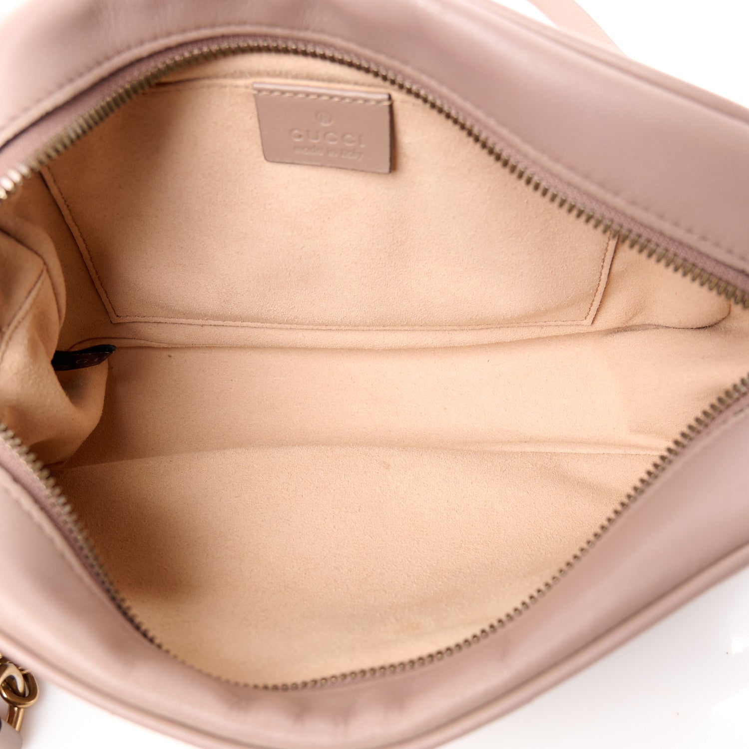 Gucci Calfskin Matelasse Small GG Marmont Chain Shoulder Bag Taupe 5 of 11