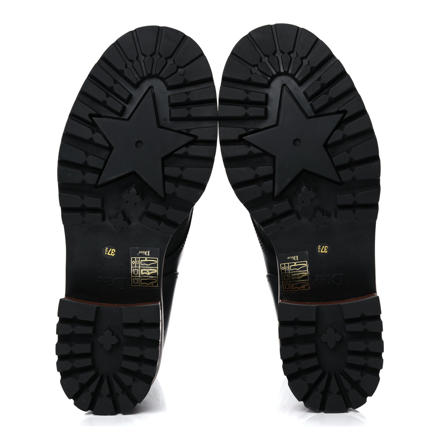 Calfskin Dior Quest 35mm Hiking Boots 37.5 Black