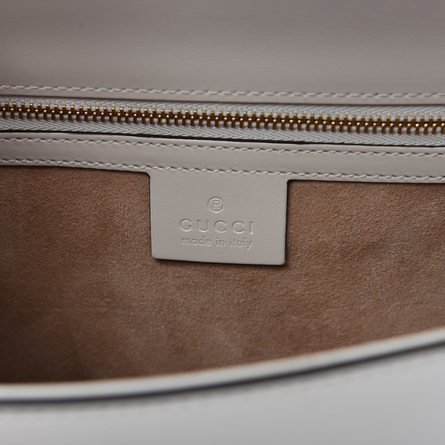 Gucci Calfskin Small Sylvie Shoulder Bag Off White 8 of 9