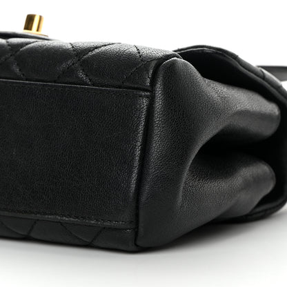 Chanel Shiny Sheepskin Quilted Mini Trapezio Flap Black 10 of 16