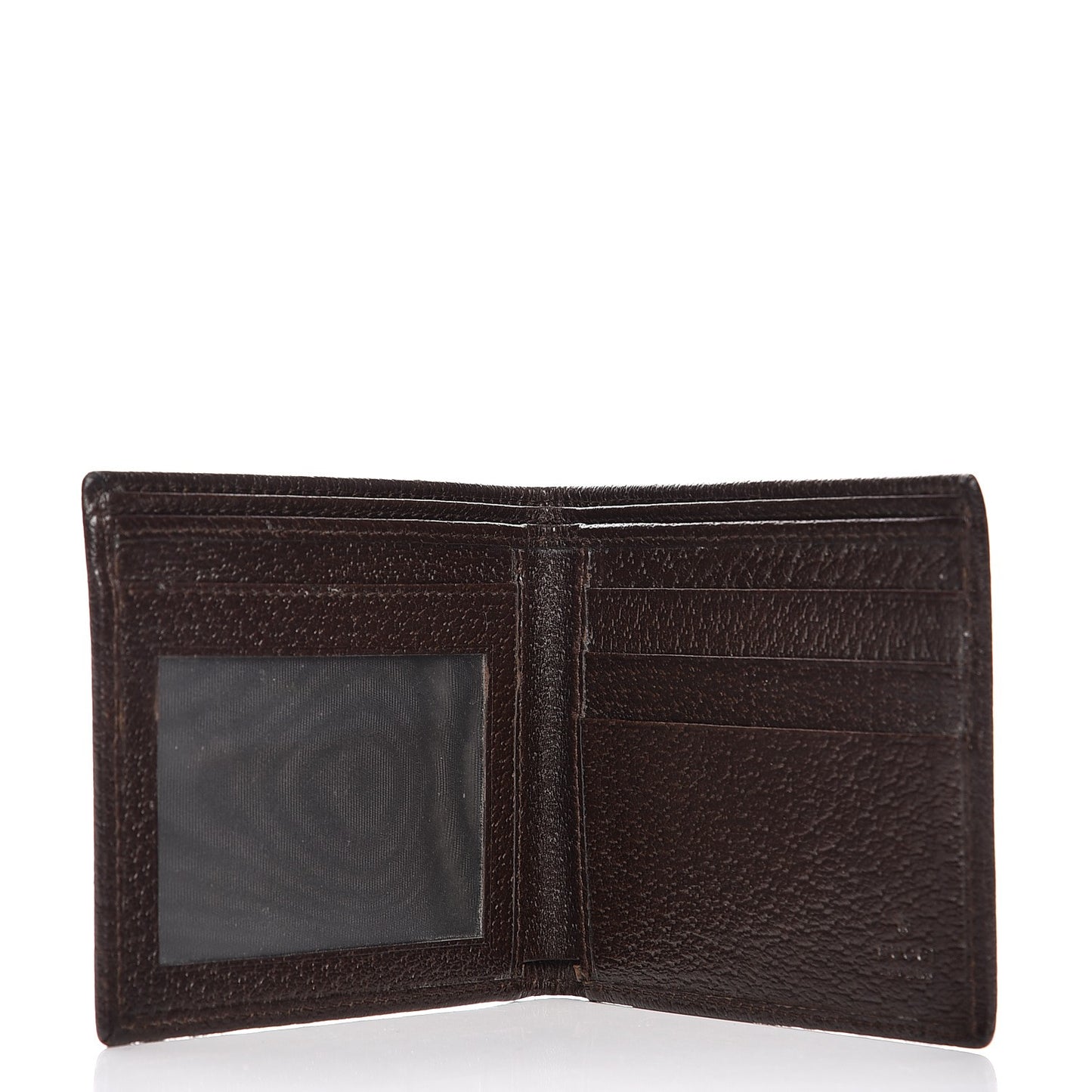 Mens Monogram Bi-Fold Wallet Dark Brown