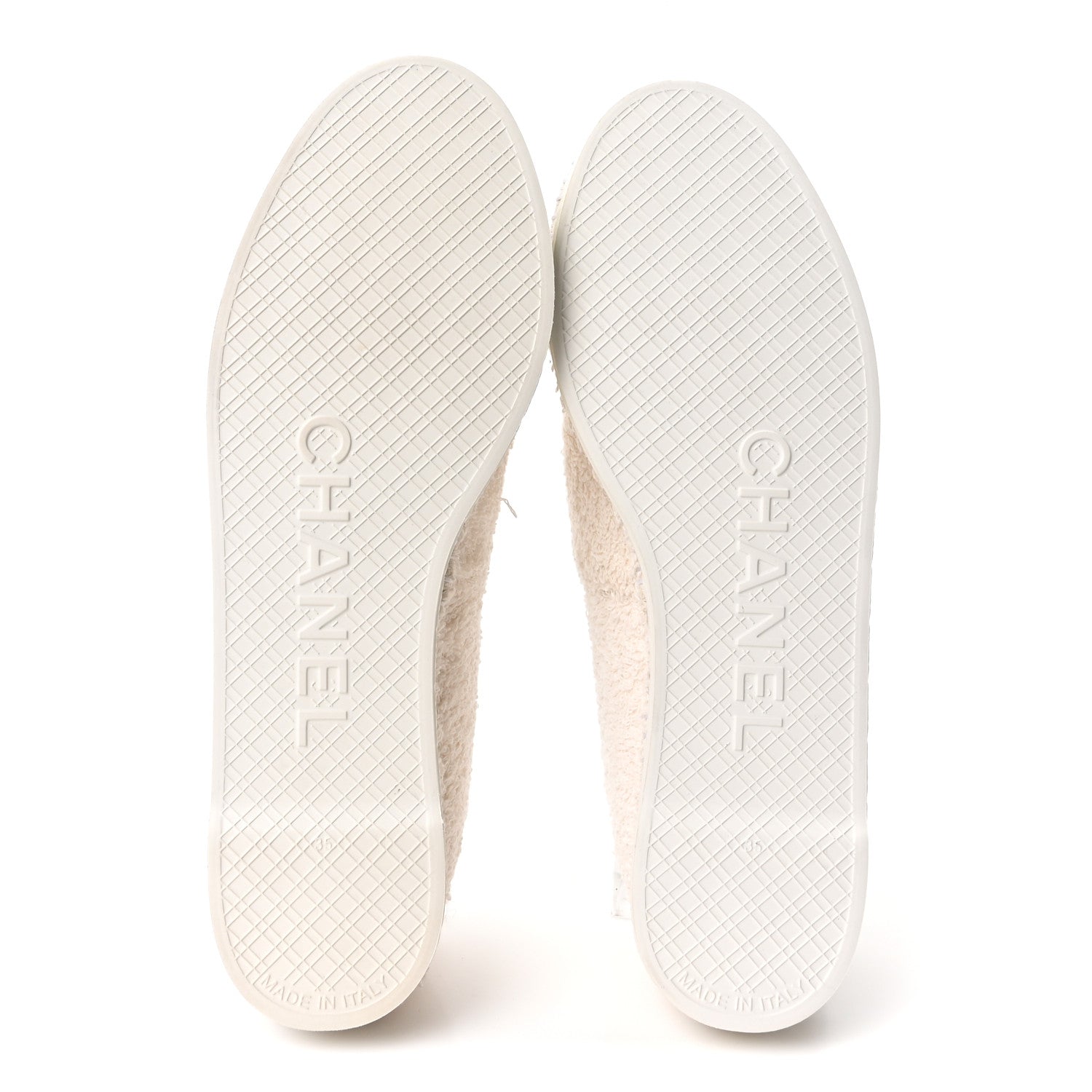 Chanel Tweed Grosgrain Patent CC Espadrilles 35 White Black 6 of 10