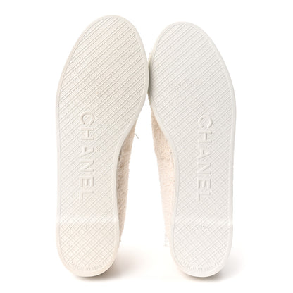 Chanel Tweed Grosgrain Patent CC Espadrilles 35 White Black 6 of 10