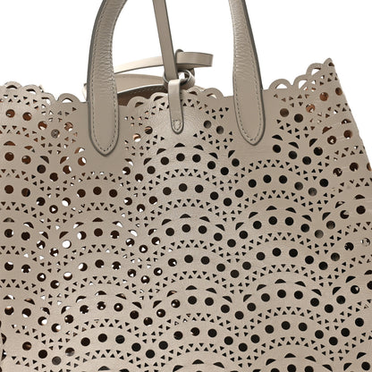 Alaia Lux Calfskin Vienne Wave Mina 25 Bag Perle 8 of 10