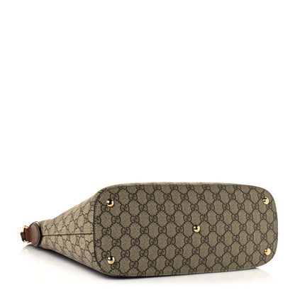 Gucci GG Supreme Monogram Linea A Hobo Brown 4 of 16
