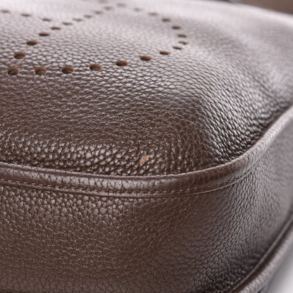 Hermes Taurillon Clemence Evelyne III PM Chocolate 15 of 16