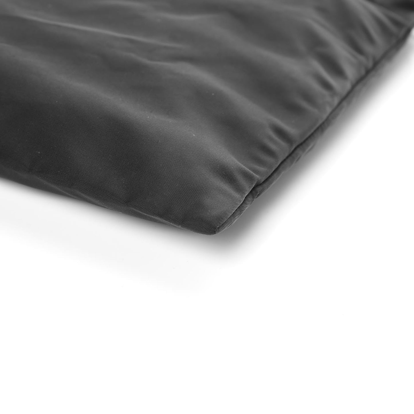 Nylon Flat Messenger Bag Black