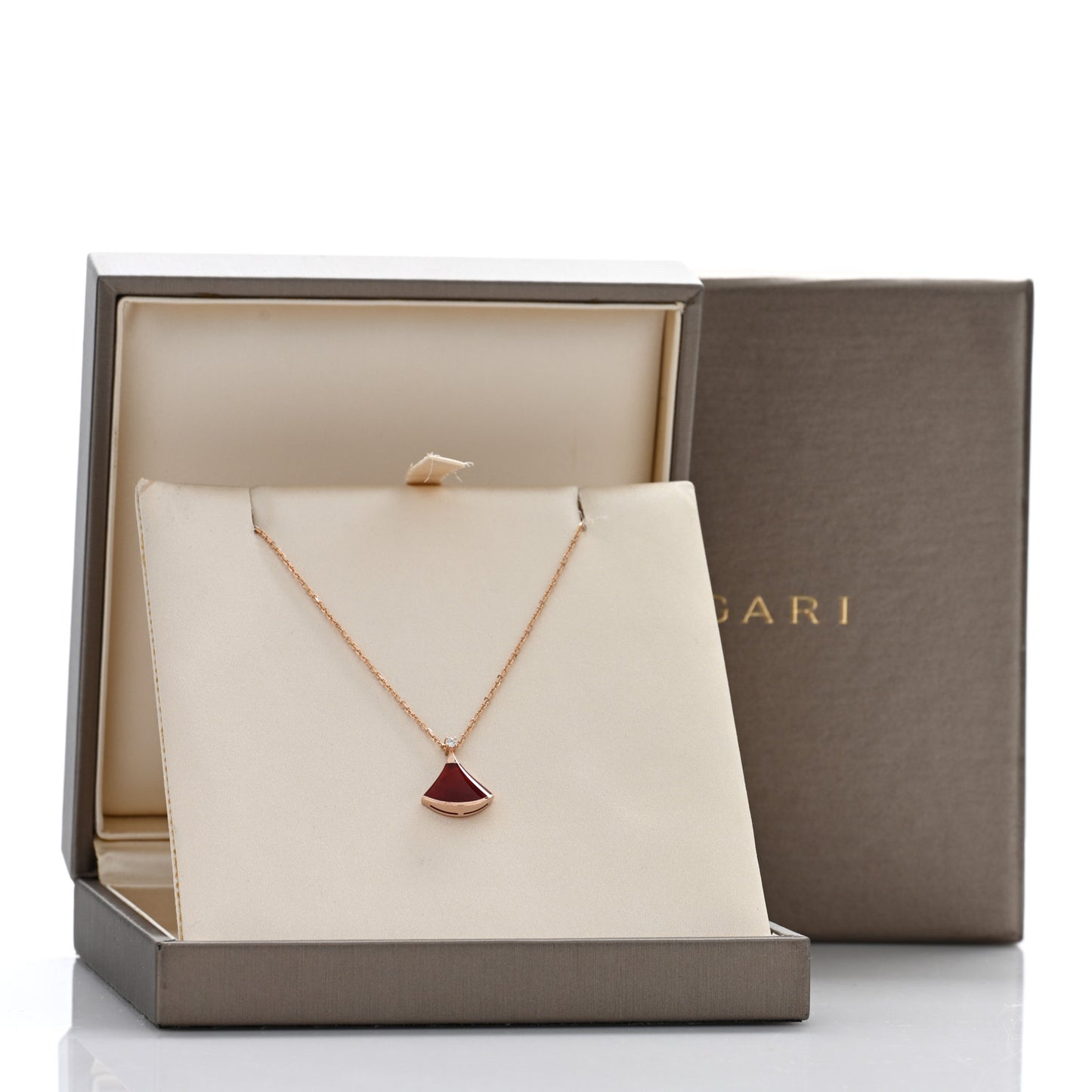 18K Rose Gold Diamond Carnelian Divas' Dream Pendant Necklace