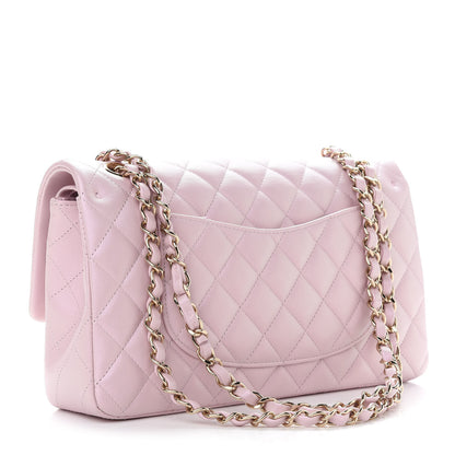 Chanel Iridescent Calfskin Quilted Medium Double Flap Light Pink 3 of 9