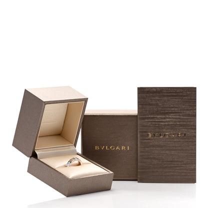 Bulgari 18K White Gold Diamond B.Zero1 Essential Band Ring 49 4.75 5 of 5