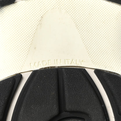 Chanel Fabric Suede Calfskin Mesh Womens CC Sneakers 40.5 Black Dark Grey White Light Grey 7 of 8
