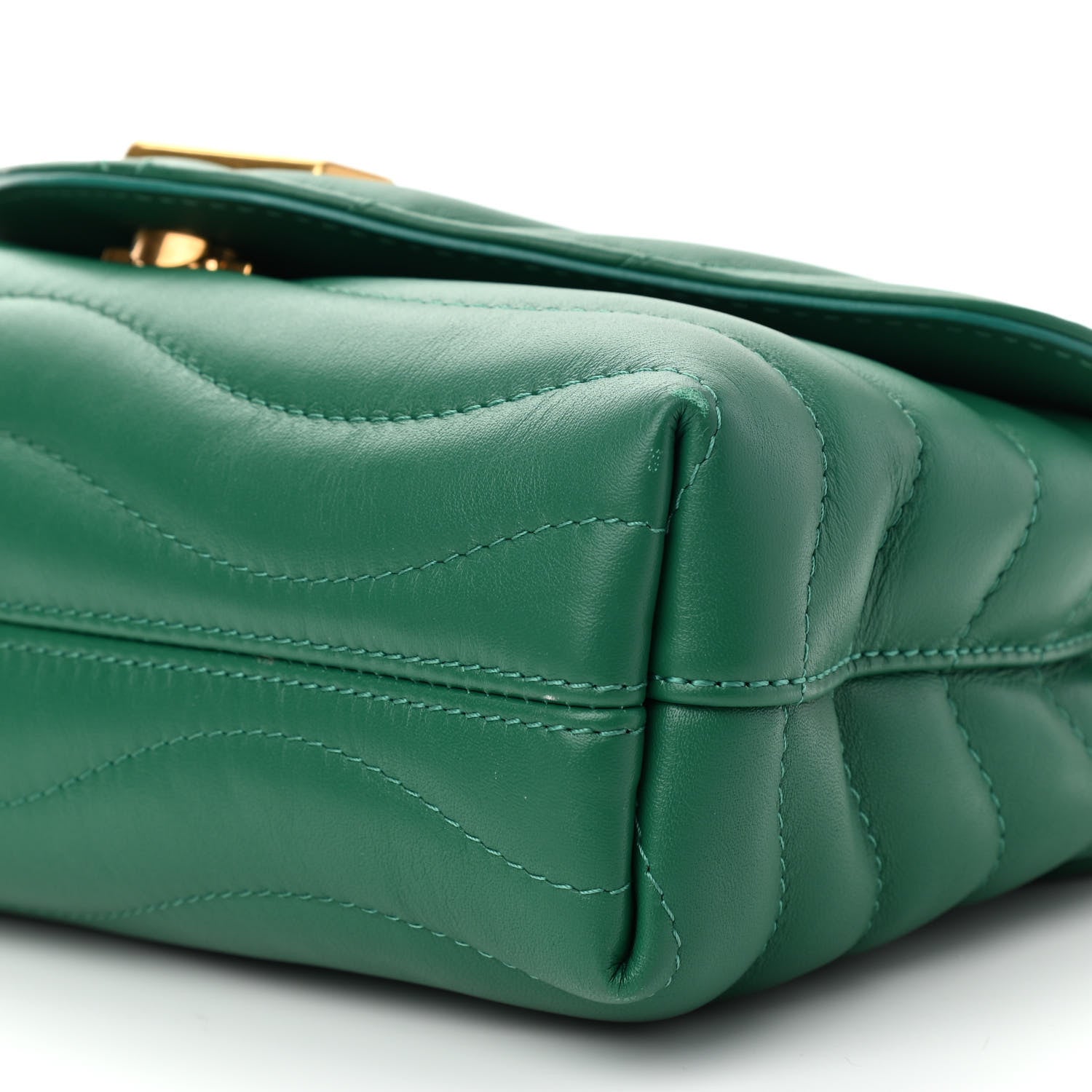 Louis Vuitton Calfskin New Wave Chain Bag MM NM Emerald 6 of 8
