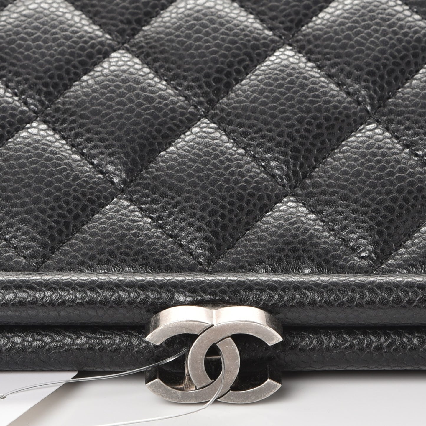 Caviar Quilted Timeless Clutch Black