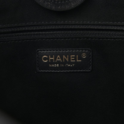 Chanel Woven Straw Raffia Small Deauville Tote Charcoal 6 of 10