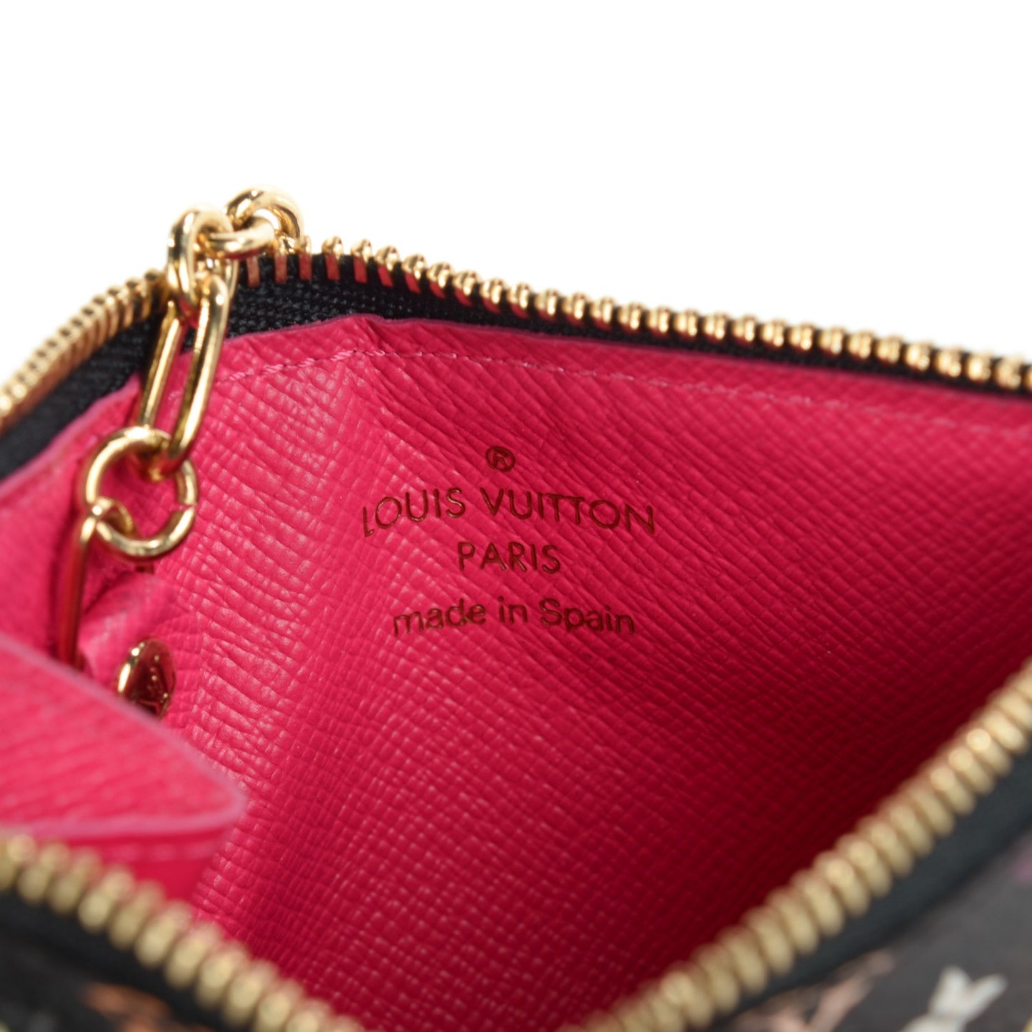 Monogram Multicolor Key Pouch Black