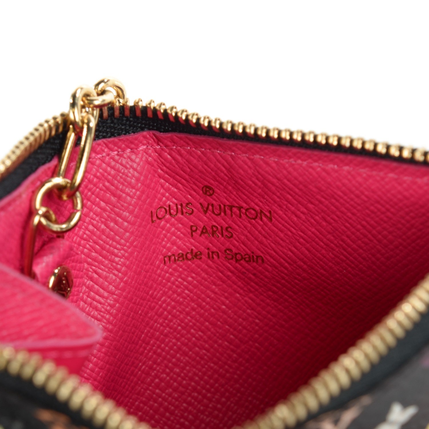 Louis Vuitton Monogram Multicolor Key Pouch Black 7 of 8