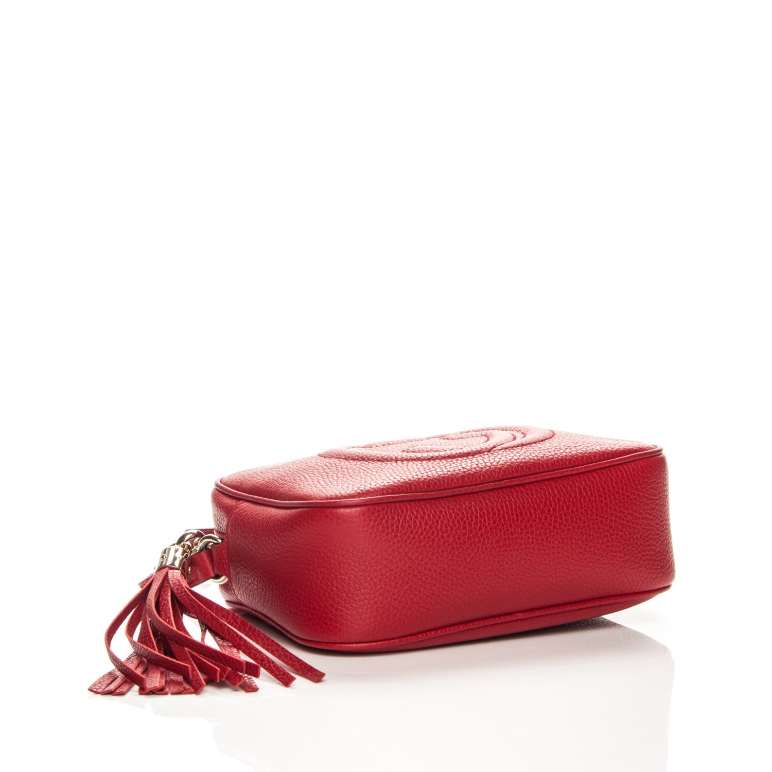 Gucci Pebbled Calfskin Small Soho Disco Bag Tabasco Red 4 of 7