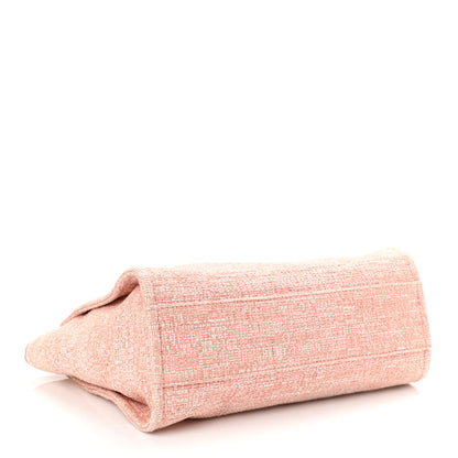 Chanel Lurex Boucle Small Deauville Tote Pink 3 of 9
