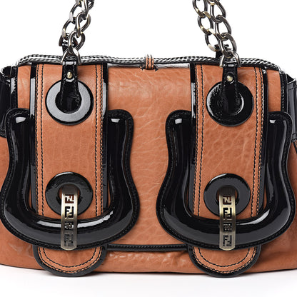 Fendi Nappa Patent B Bag Osso Black 12 of 12