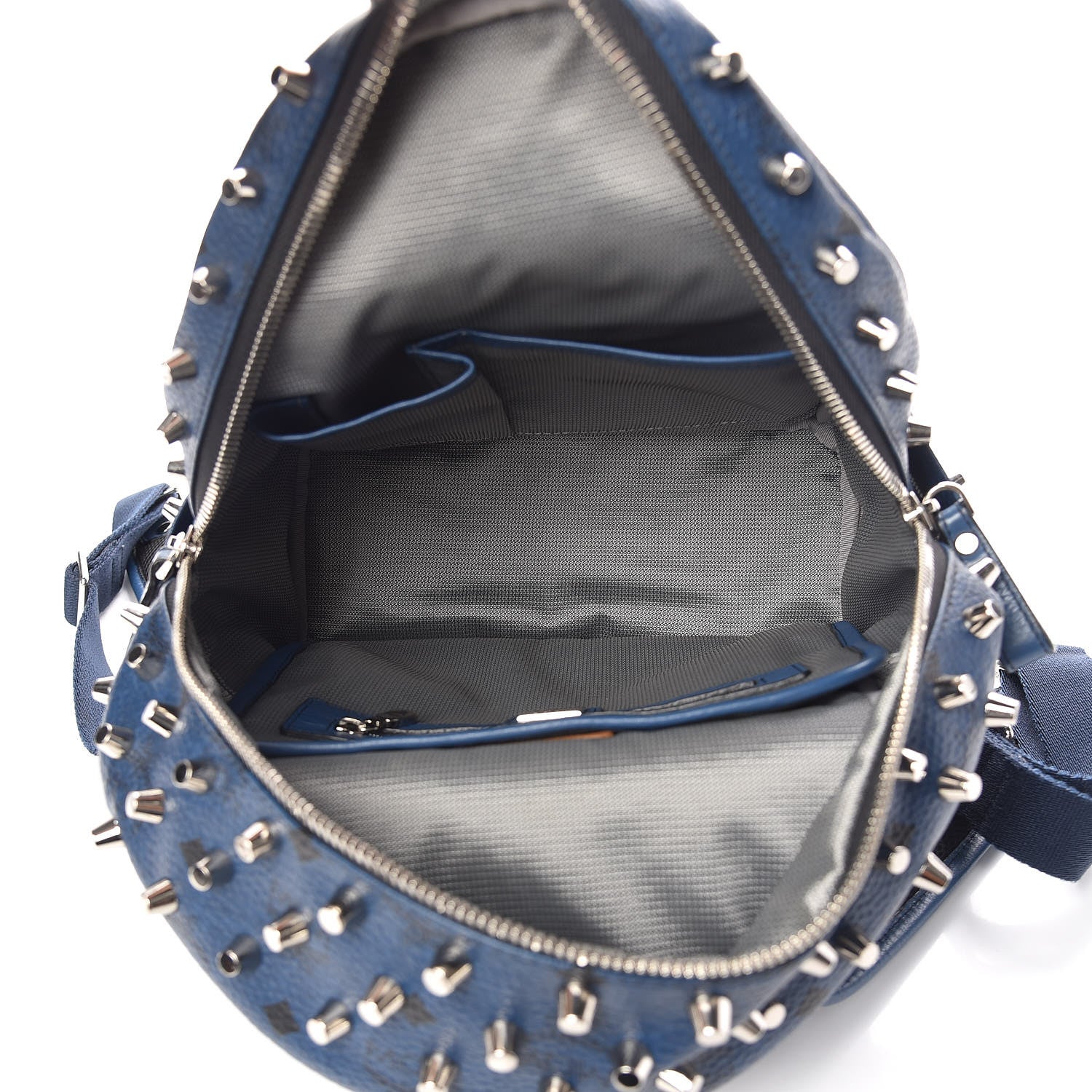 MCM Visetos Studded Small Backpack Blue 7 of 10
