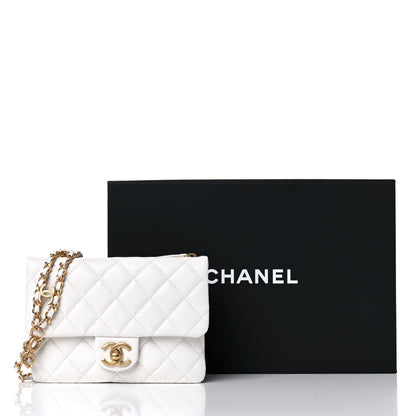Chanel Shiny Caviar Pick Me Up Flap Belt Bag White 10 of 10