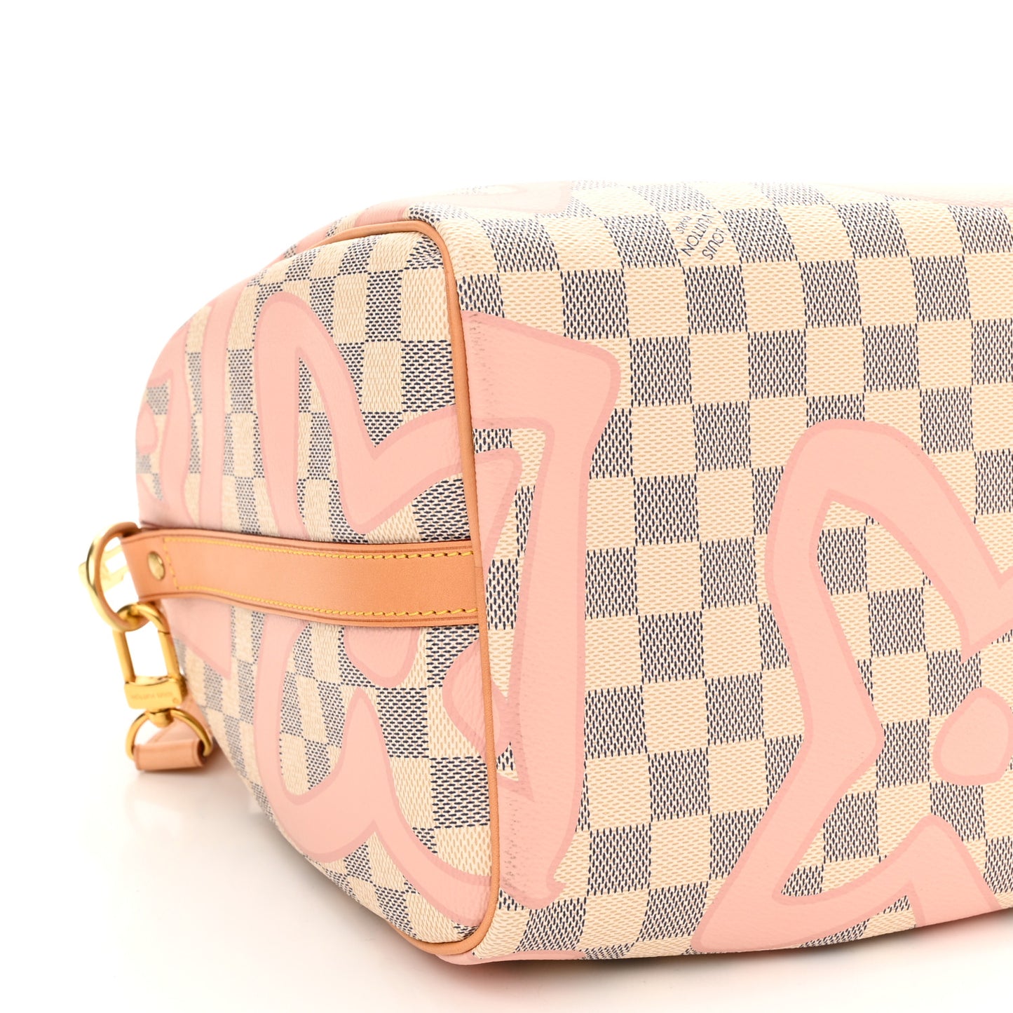 Damier Azur Tahitienne Speedy Bandouliere 30 Rose Ballerine