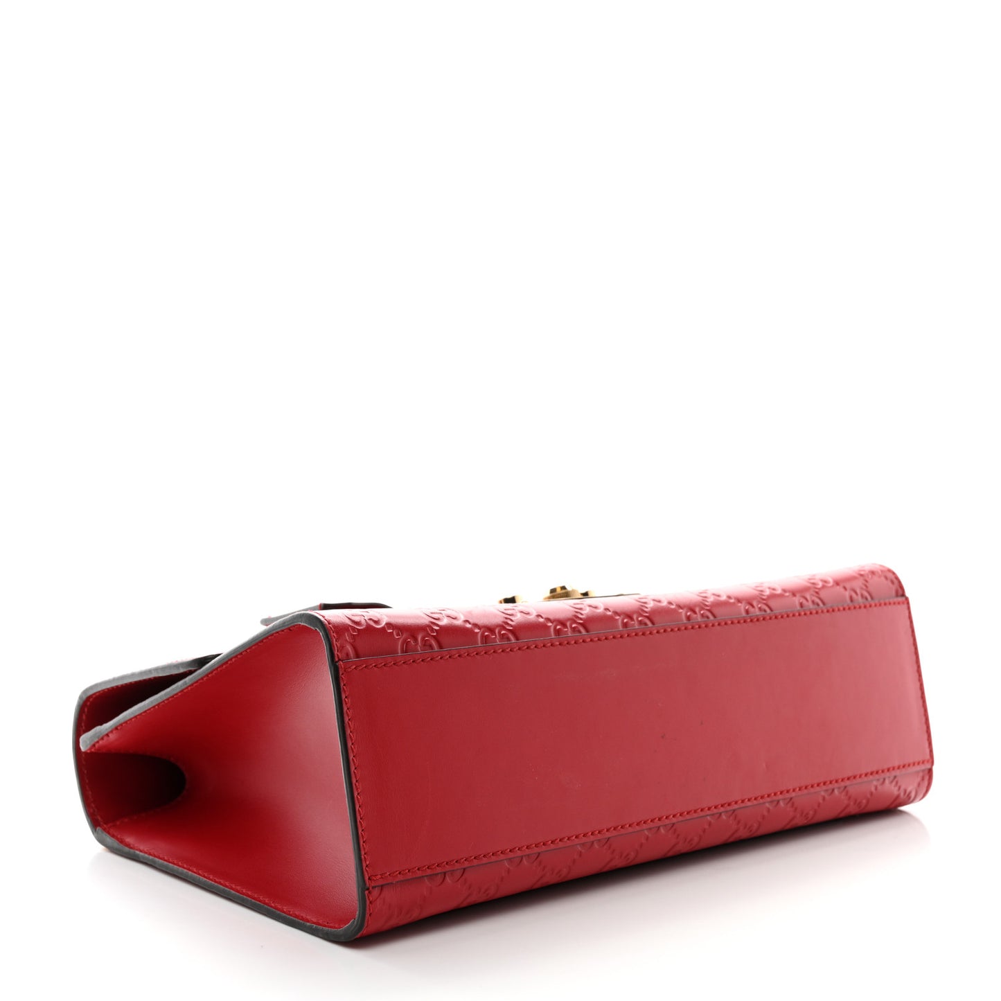 Guccissima Medium Padlock Shoulder Bag Hibiscus Red