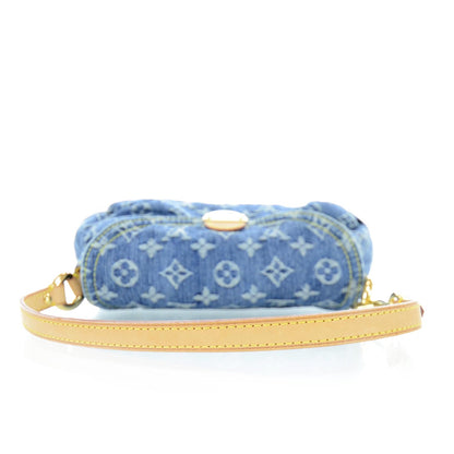 Louis Vuitton Monogram Denim Mini Pleaty Blue 3 of 10