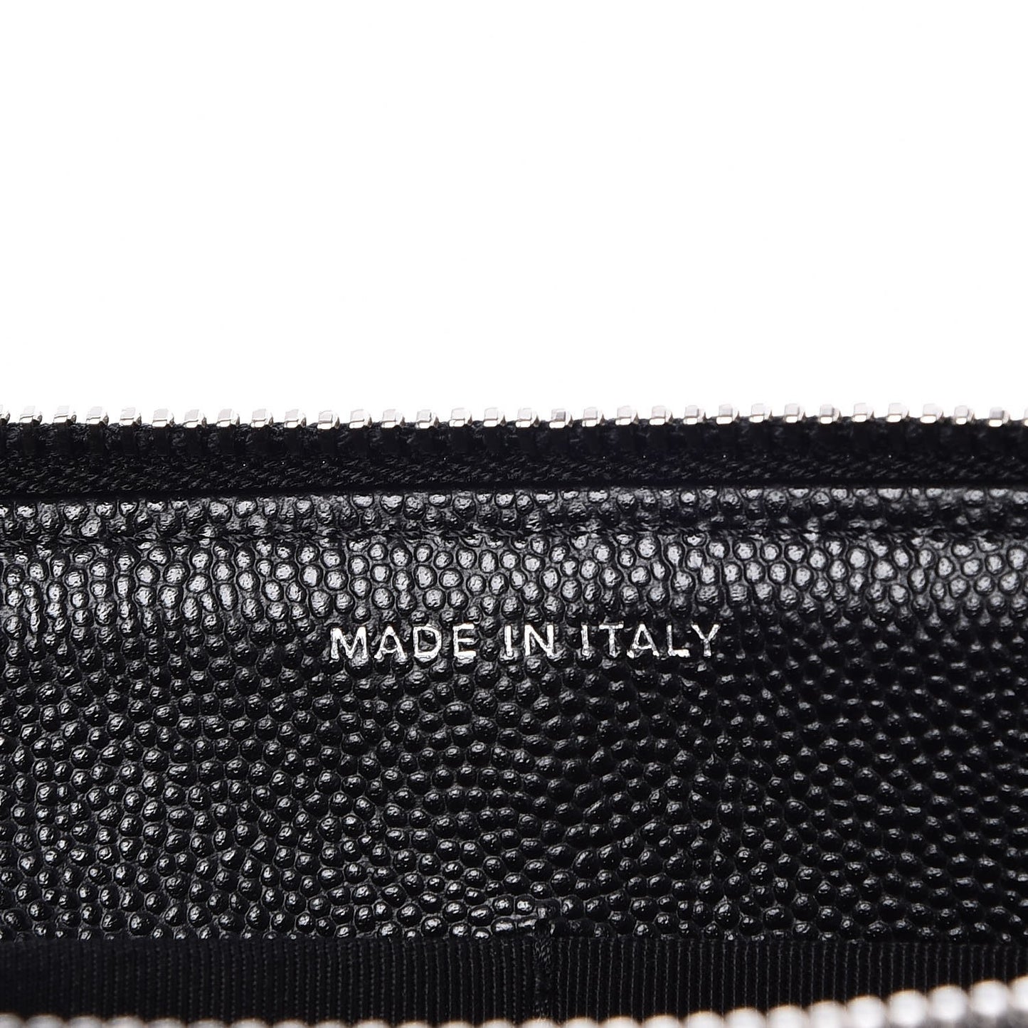Caviar Chevron Quilted Large Zipped Clutch Black