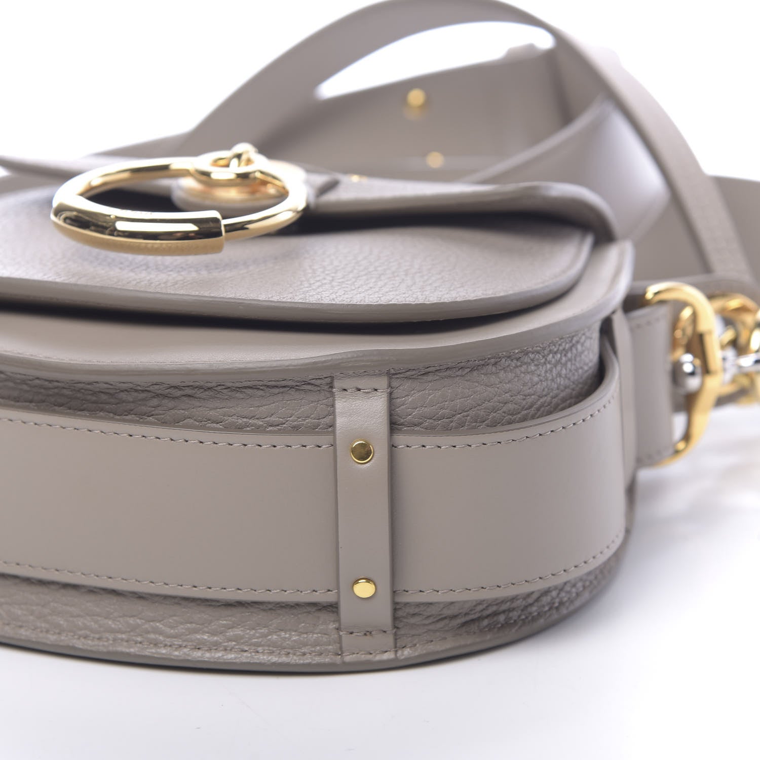 Chloe Grained Calfskin Small Tess Bag Motty Grey 9 of 9