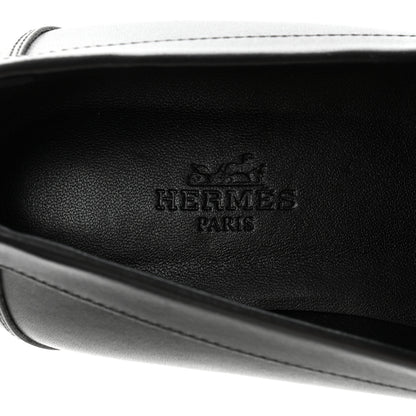 Hermes Calfskin Womens Faubourg Loafers 37 Black 4 of 7