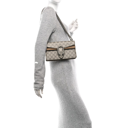 Gucci GG Supreme Monogram Small Dionysus Shoulder Bag Taupe 2 of 10