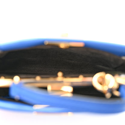 Fendi Shiny Nappa Micro Peekaboo Iconic Satchel Bluette 6 of 11