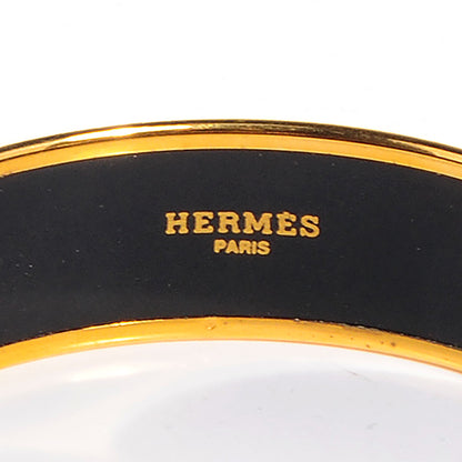 Hermes Enamel Printed Wide Bracelet Green 70 3 of 6