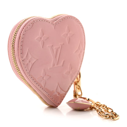 Louis Vuitton Vernis Heart Coin Purse Rose Ballerine 3 of 7