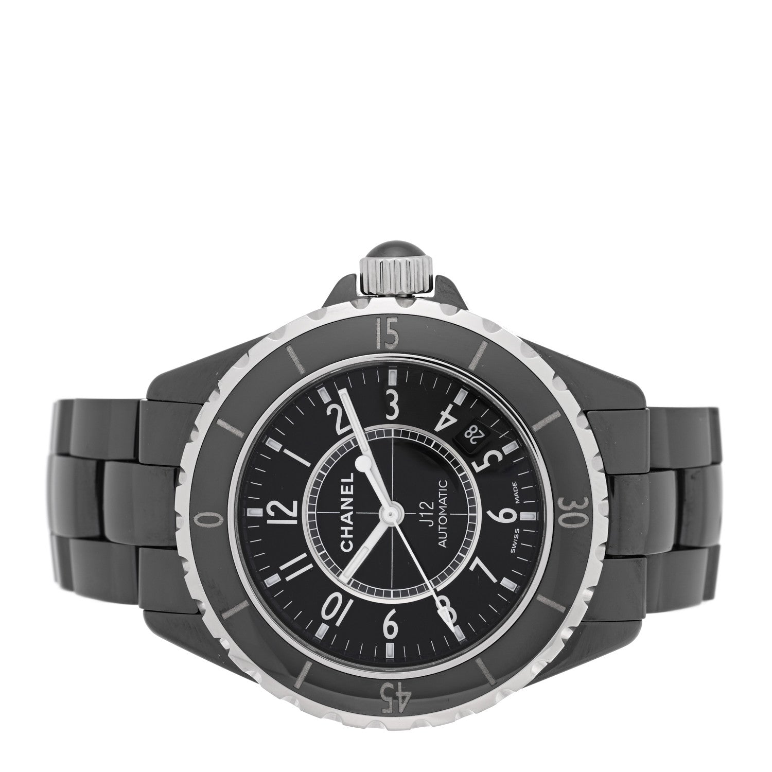 Chanel Stainless Steel Ceramic 38mm J12 Automatic Watch Black 2 of 4
