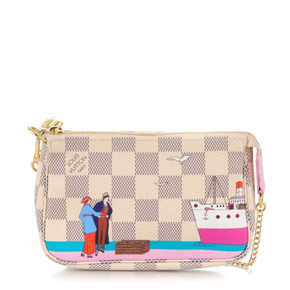 Louis Vuitton Damier Azur 2016 Christmas Animation Mini Pochette Accessories 1 of 7