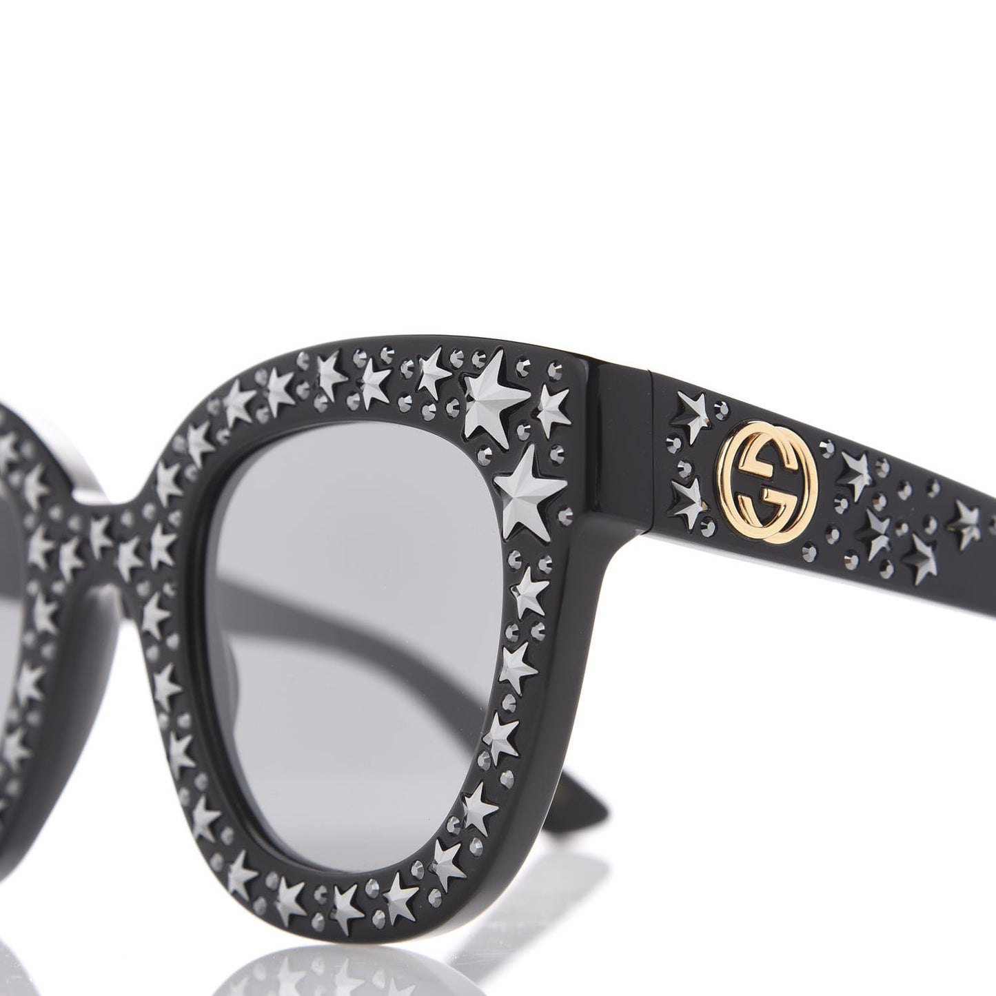 Acetate Stars Cat Eye Sunglasses GG0116S Black