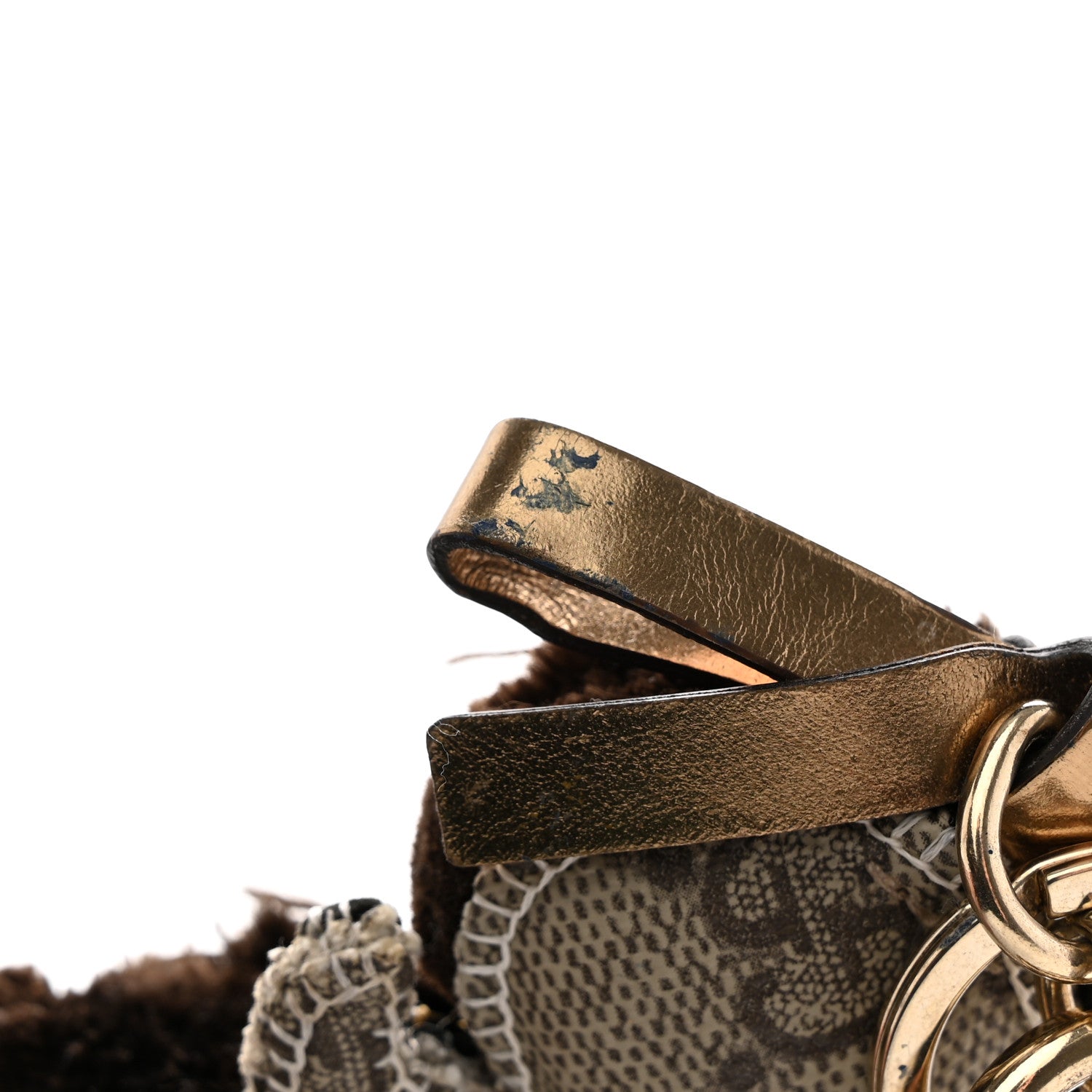Gucci GG Supreme Monogram Lulu French Poodle Bag Charm Brown 4 of 8